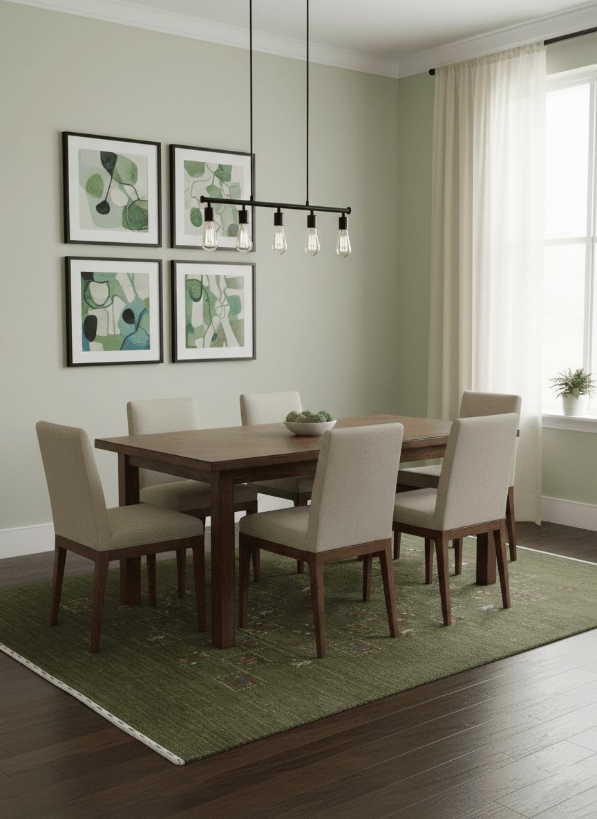 Green Tribal Design Hand Loomed Wool Area Rug - The Rug Decor