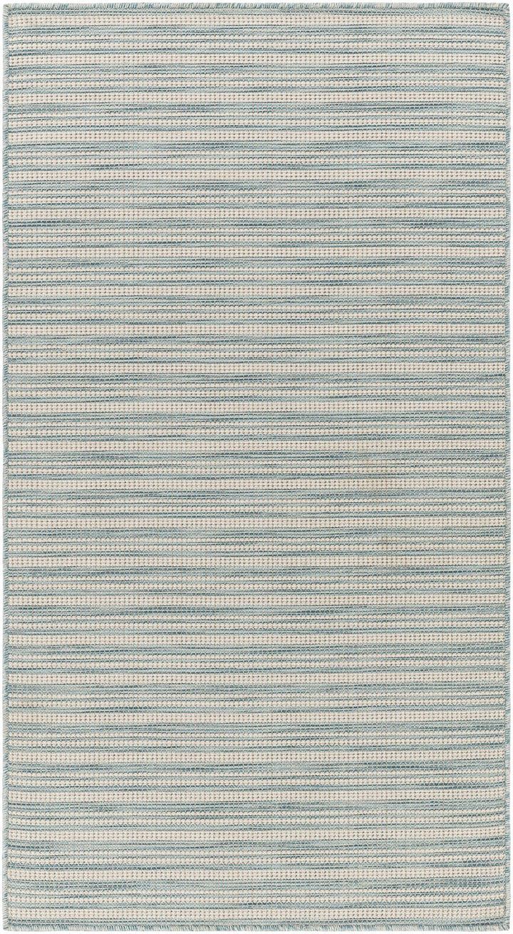 Greg Contemporary Style Teal And Ivory Area Rug - The Rug Decor