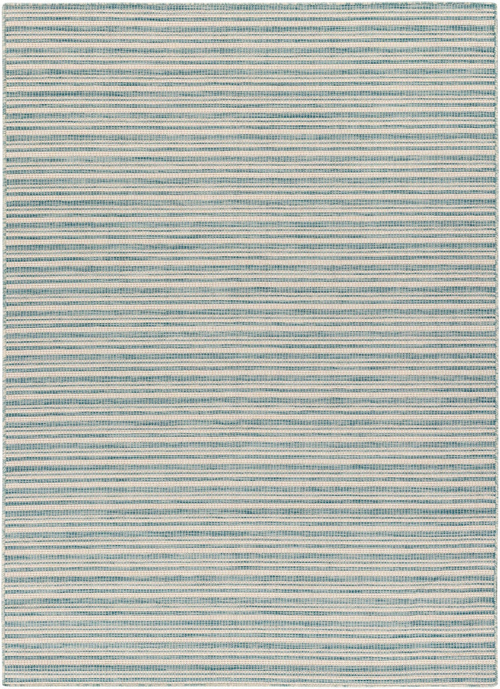 Greg Contemporary Style Teal And Ivory Area Rug - The Rug Decor