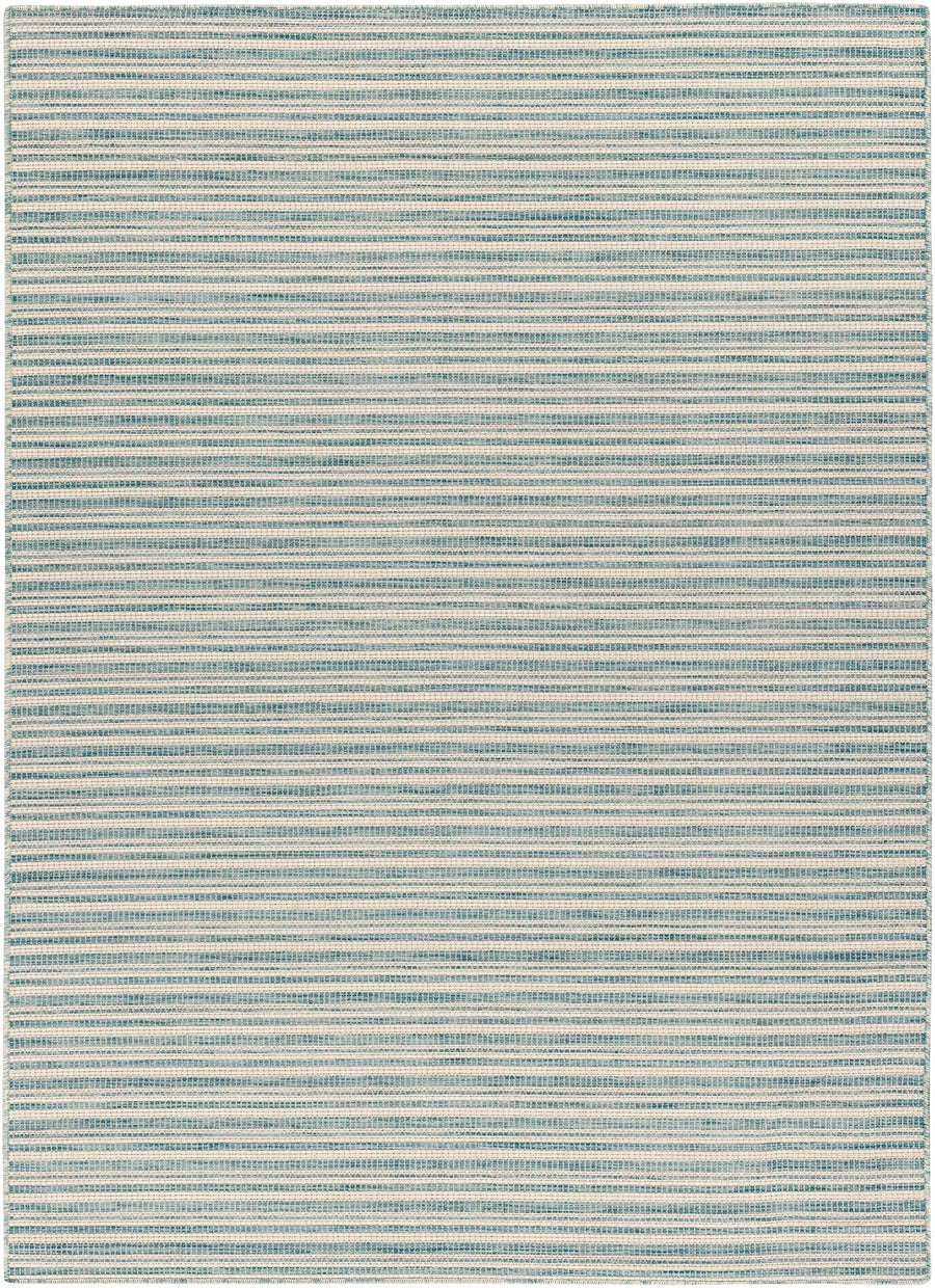 Greg Contemporary Style Teal And Ivory Area Rug - The Rug Decor