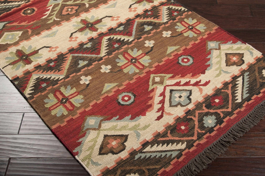 Grimsby Traditional Style Brown And Beige Hand Woven Rug - The Rug Decor