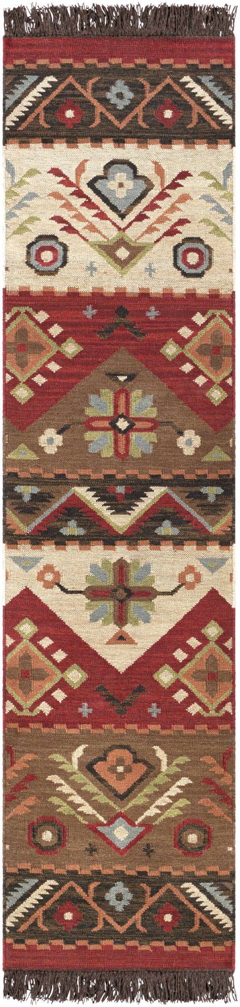 Grimsby Traditional Style Brown And Beige Hand Woven Rug - The Rug Decor