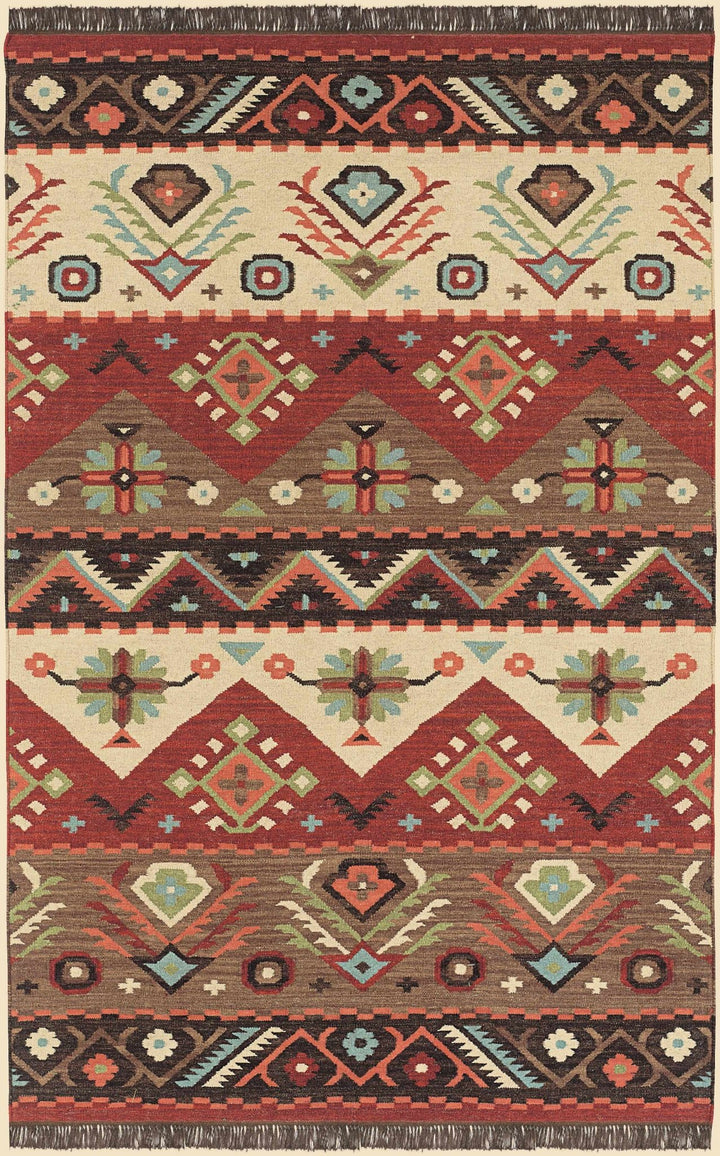 Grimsby Traditional Style Brown And Beige Hand Woven Rug - The Rug Decor