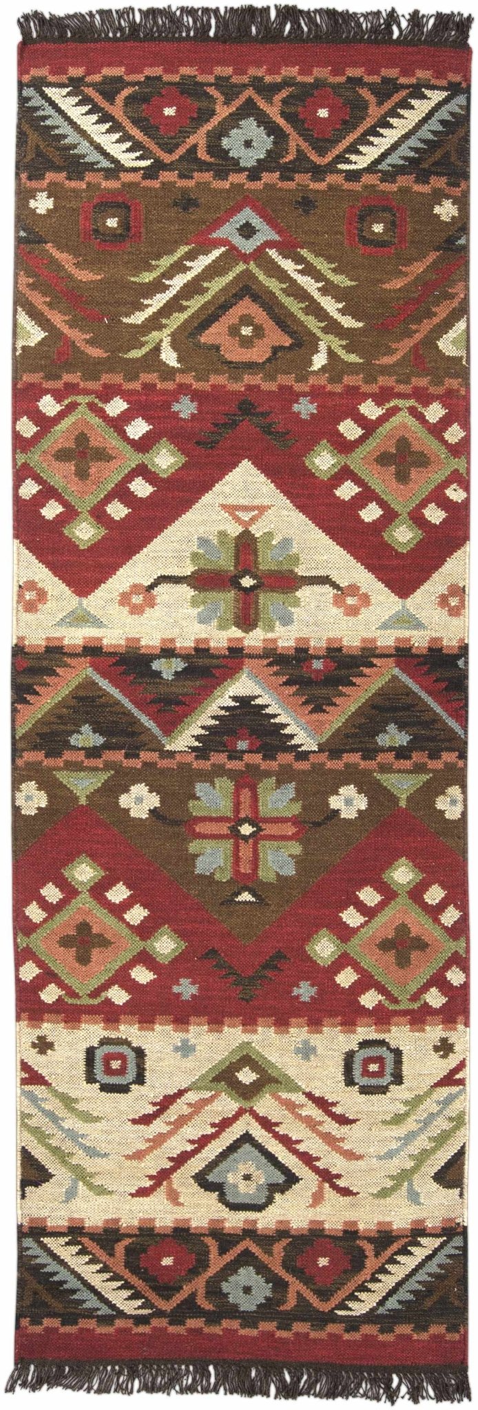 Grimsby Traditional Style Brown And Beige Hand Woven Rug - The Rug Decor