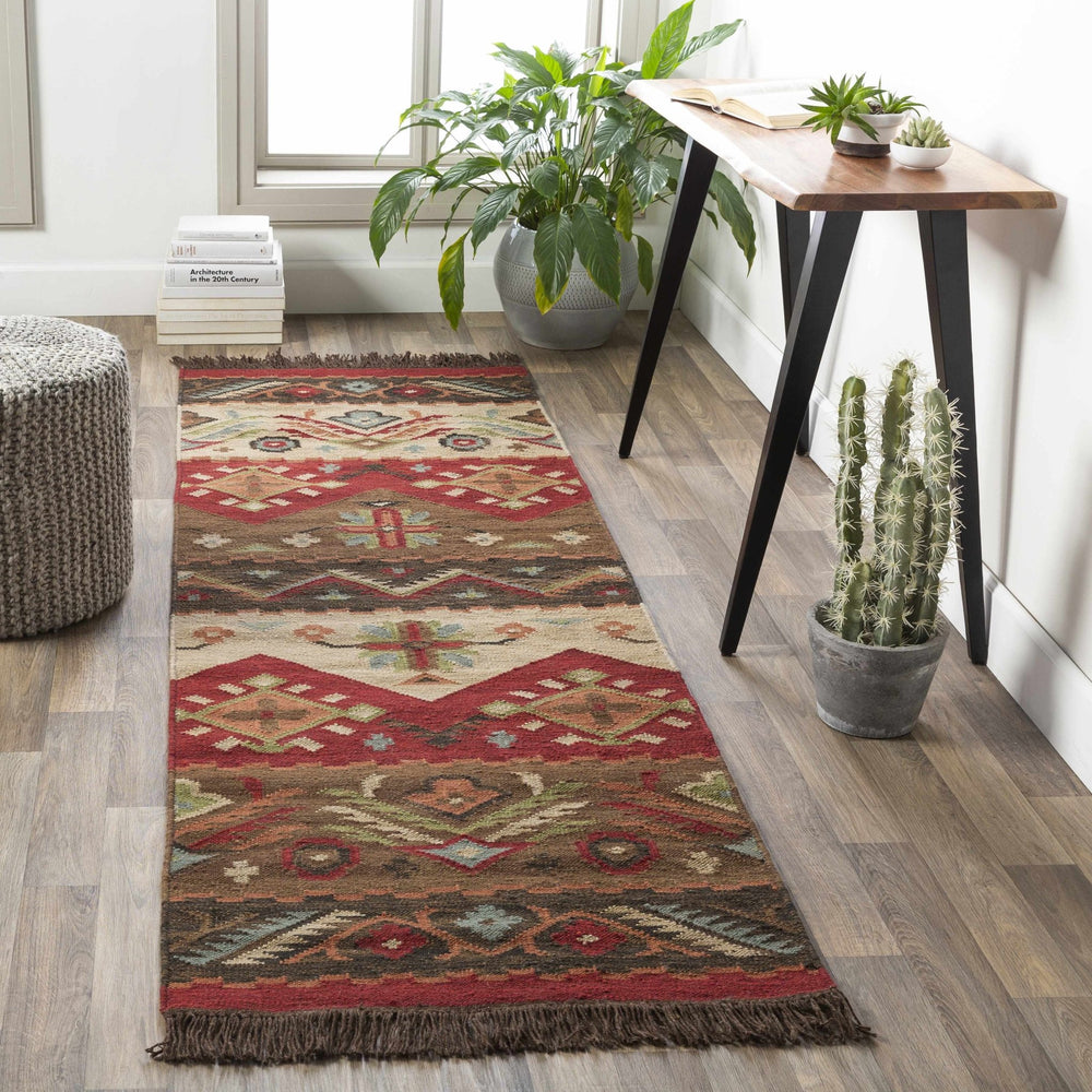 Grimsby Traditional Style Brown And Beige Hand Woven Rug - The Rug Decor