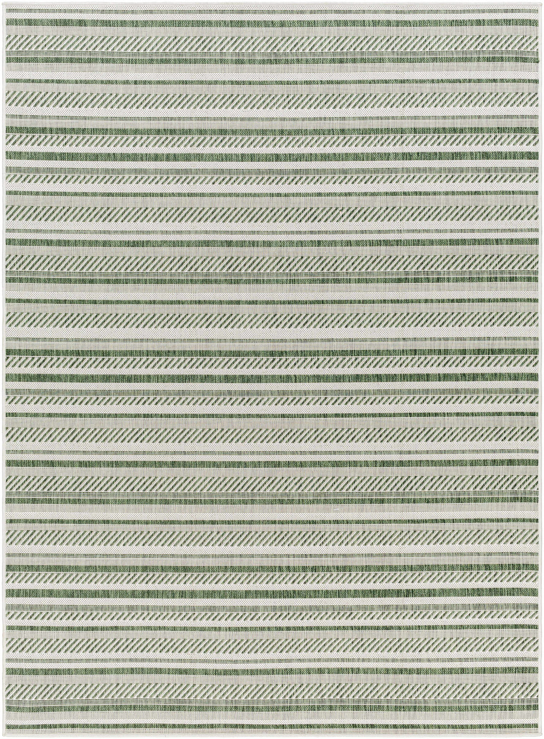 Gram Contemporary Style Green And Ivory Outdoor Rug