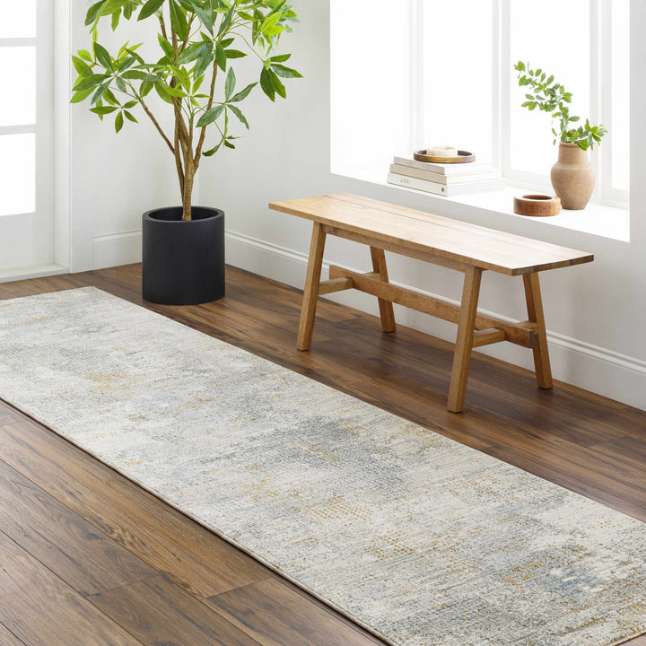 Gryta Contemporary Abstract Style Gray And Beige Rug - The Rug Decor