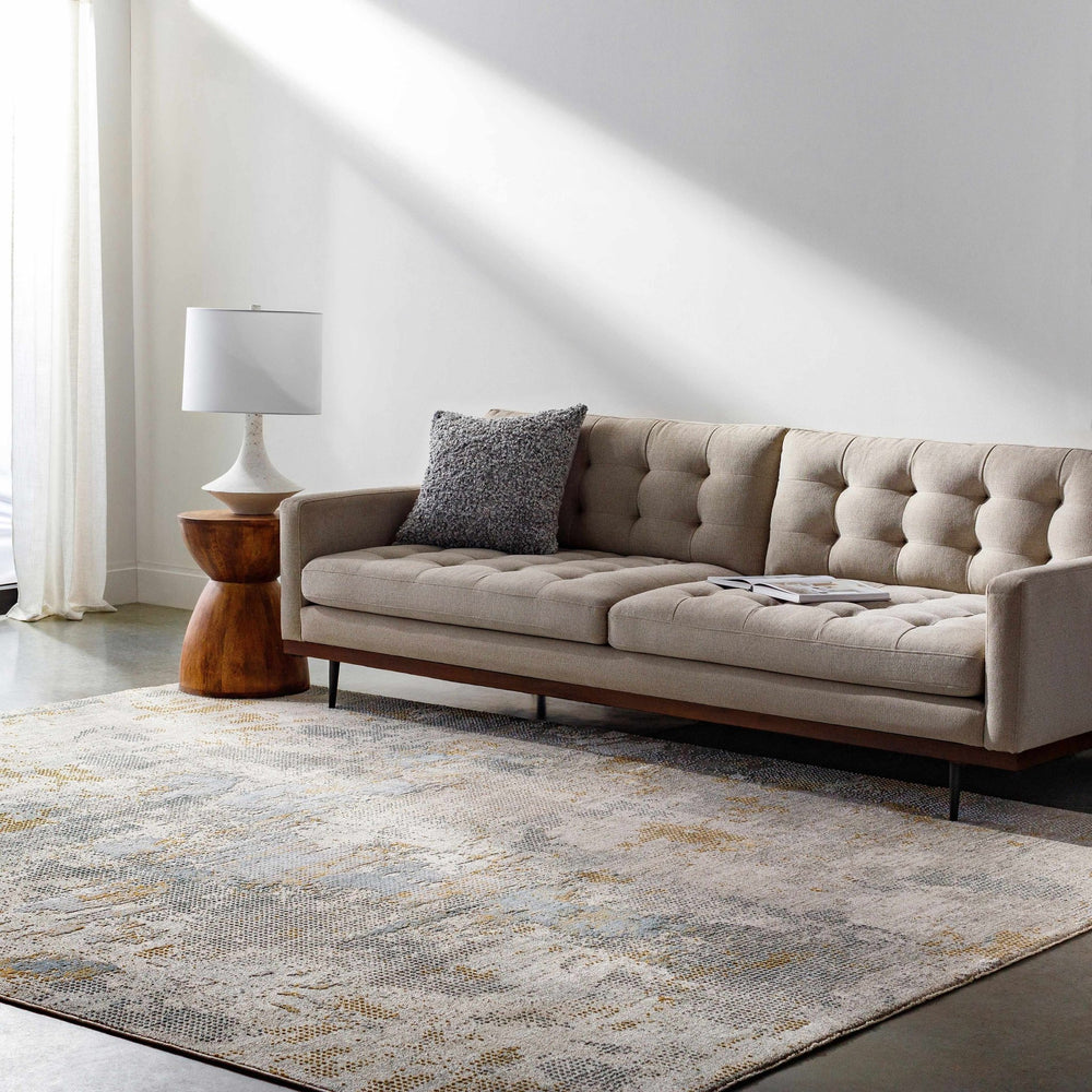 Gryta Contemporary Abstract Style Gray And Beige Rug - The Rug Decor