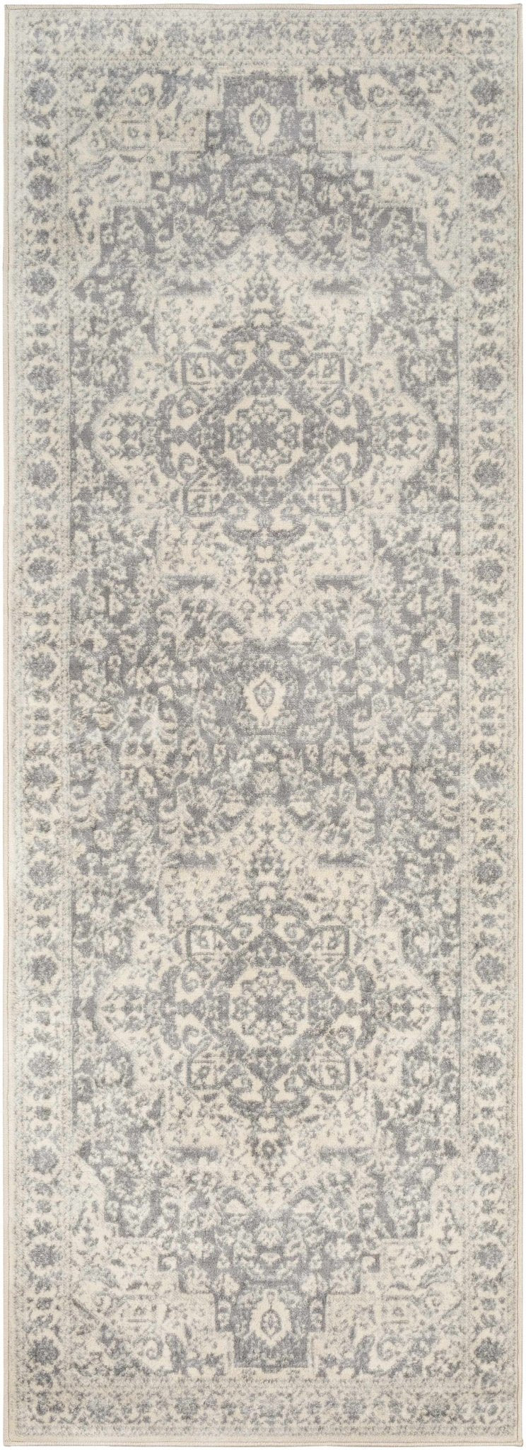 Guildhall Traditional Style Ivory And Gray Area Rug - The Rug Decor