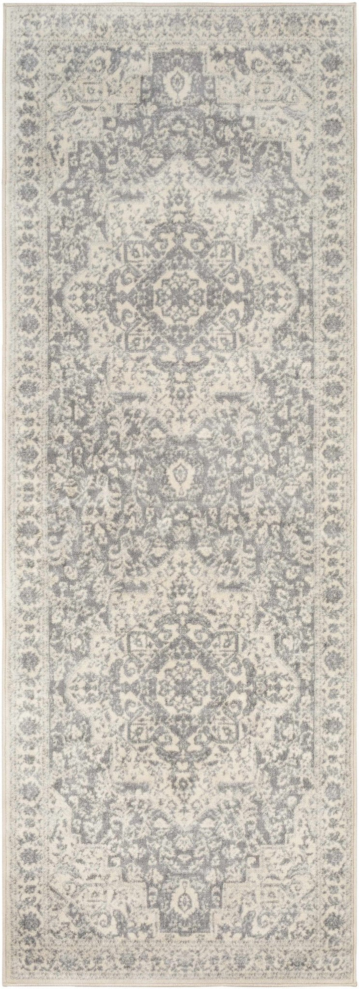 Guildhall Traditional Style Ivory And Gray Area Rug - The Rug Decor