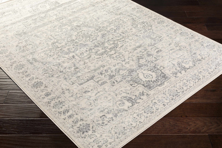 Guildhall Traditional Style Ivory And Gray Area Rug - The Rug Decor