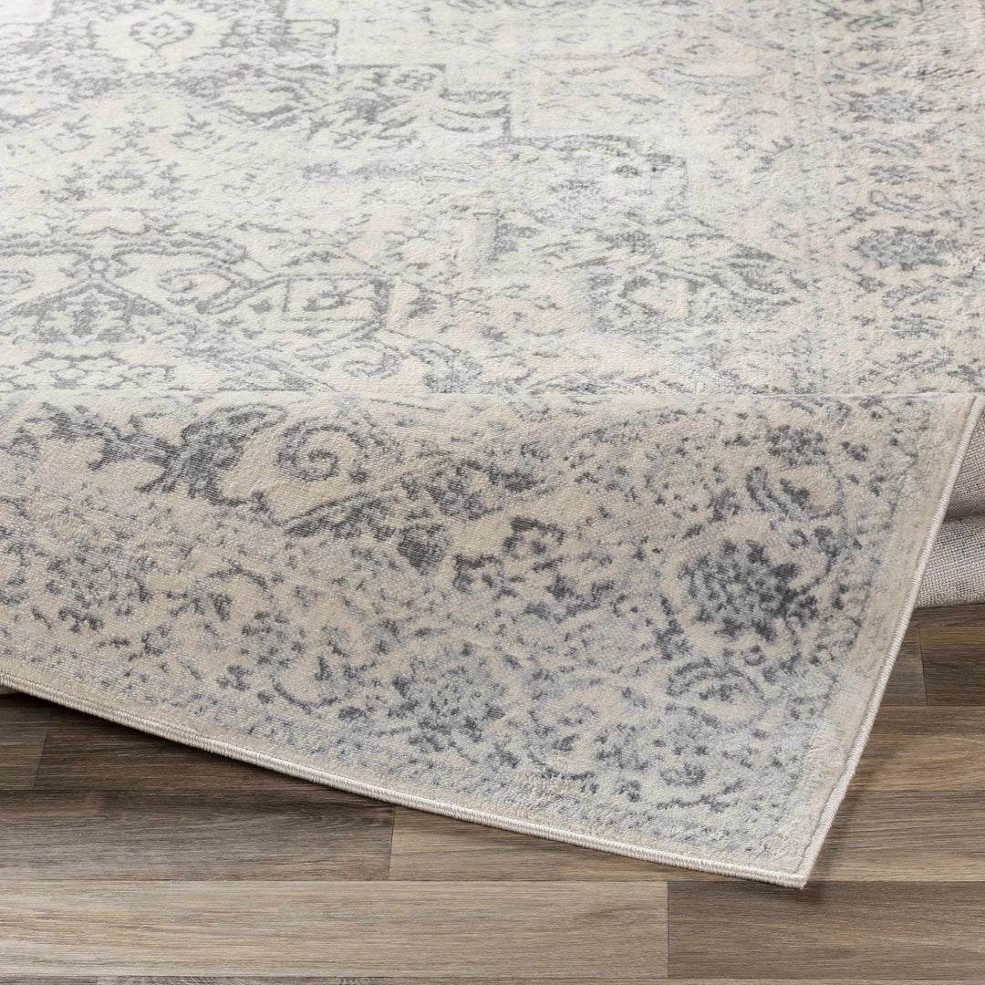 Guildhall Traditional Style Ivory And Gray Area Rug - The Rug Decor