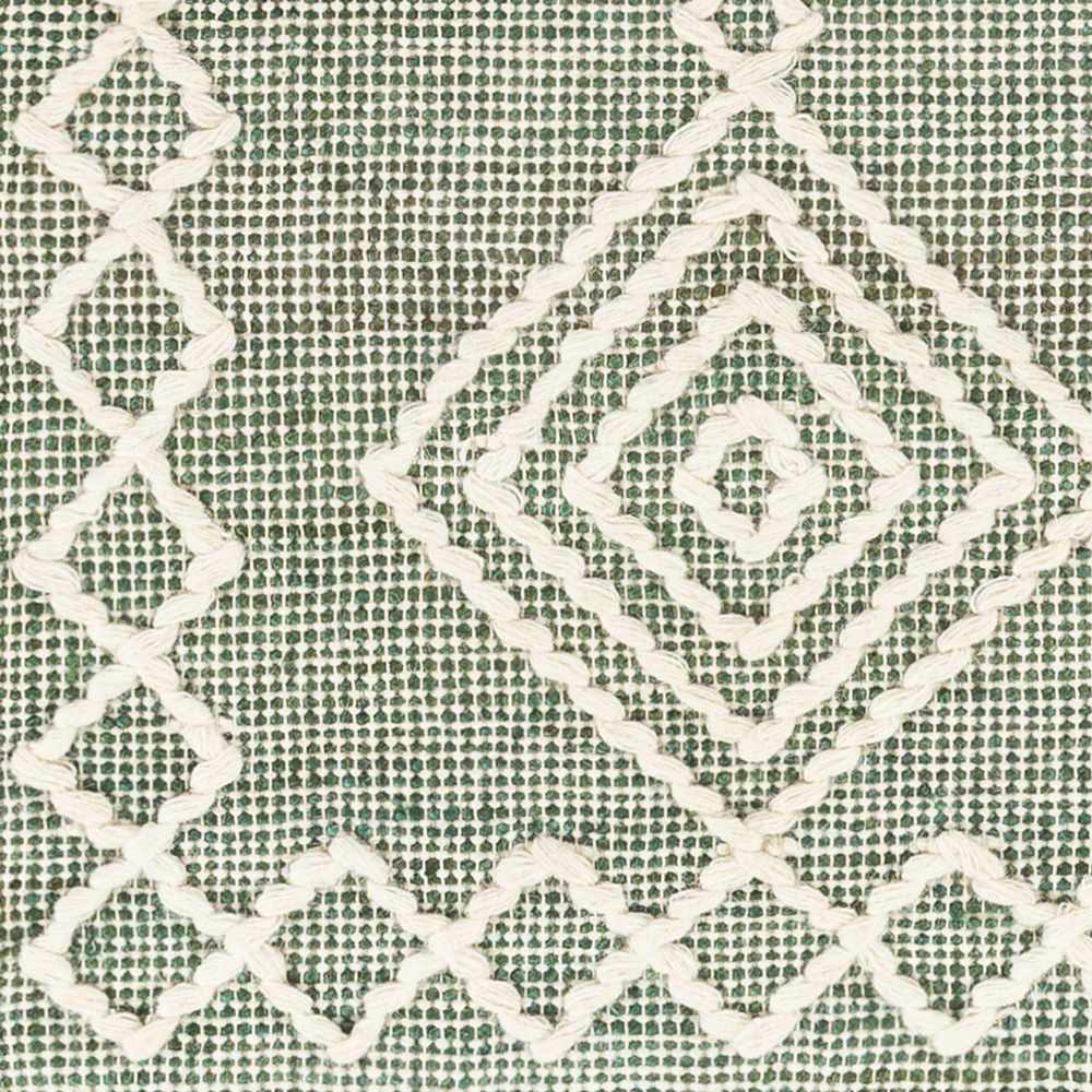 Guiuan Contemporary Geometrical Green And Ivory Rug
