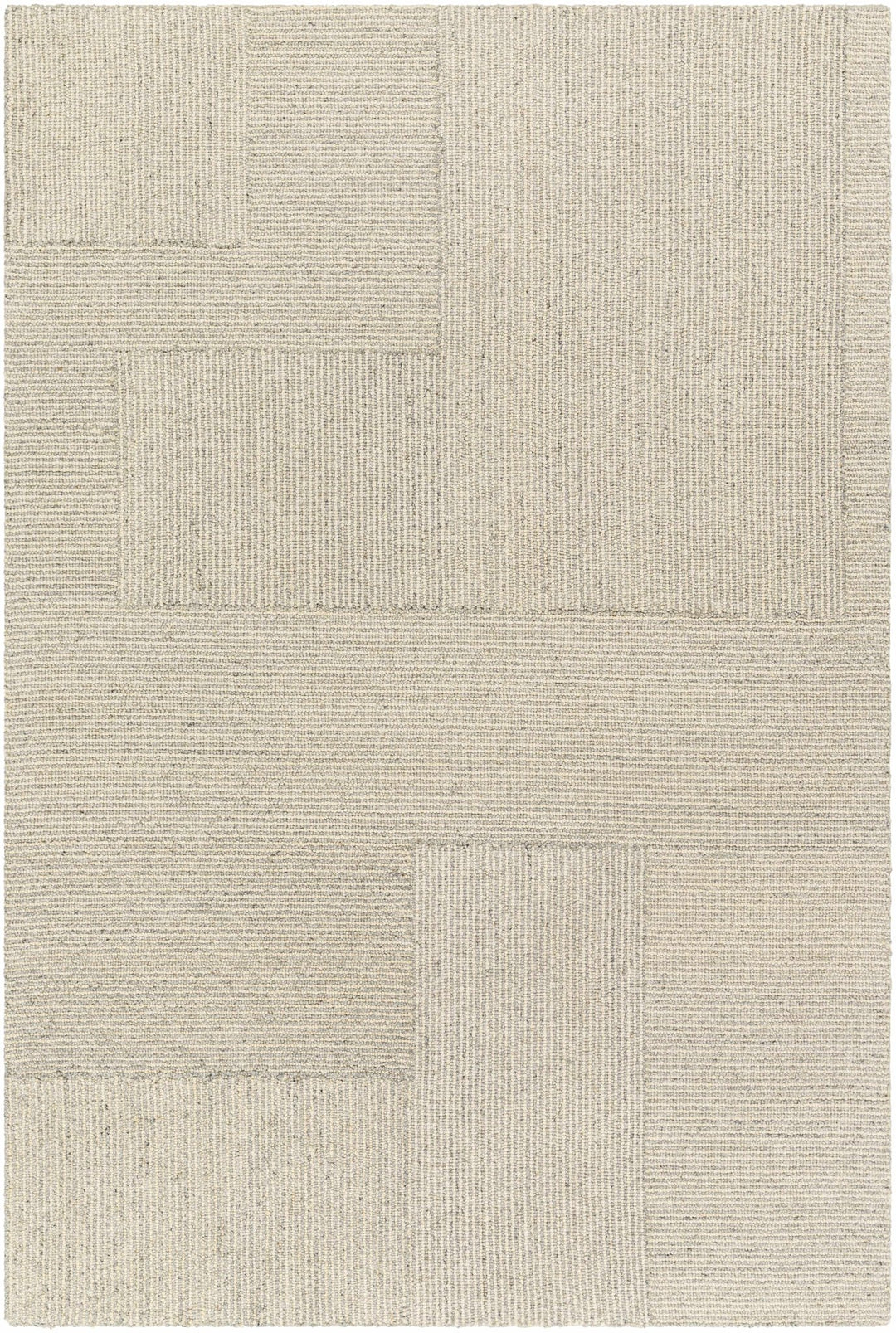 Gunda Modern Style Beige Hand Tufted Wool Area Rug - The Rug Decor