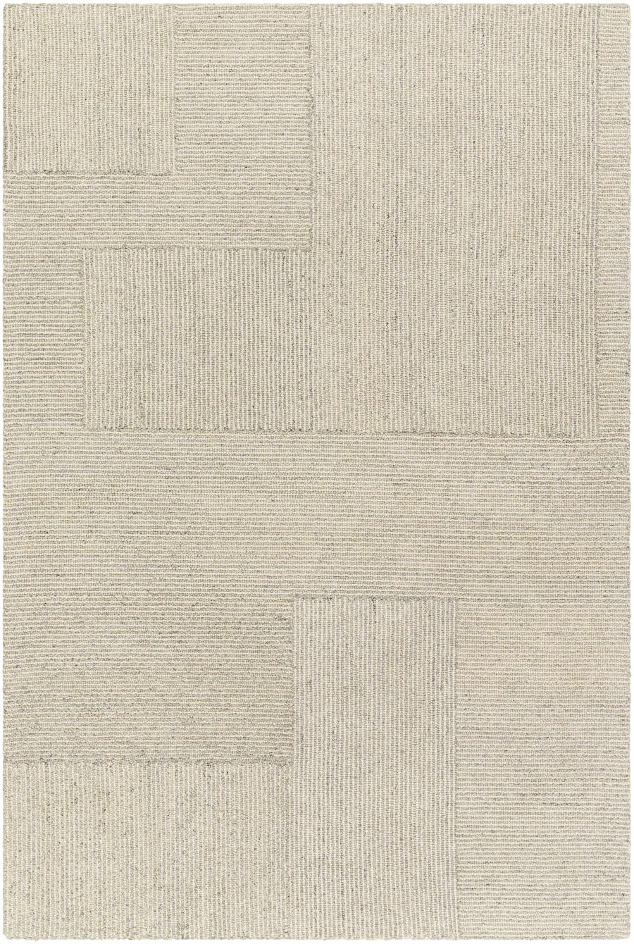 Gunda Modern Style Beige Hand Tufted Wool Area Rug - The Rug Decor