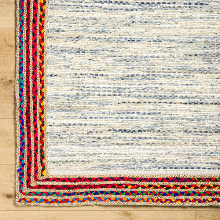 Haben Beige And Blue Contemporary Style Hand Loom Rug - The Rug Decor