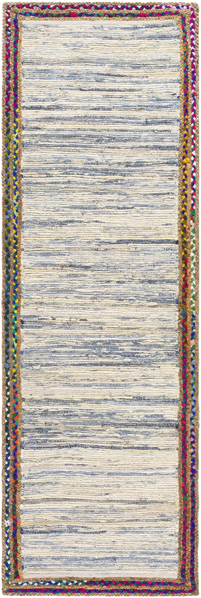 Haben Beige And Blue Contemporary Style Hand Loom Rug - The Rug Decor