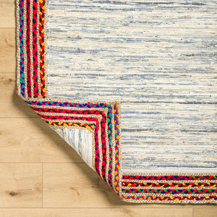 Haben Beige And Blue Contemporary Style Hand Loom Rug - The Rug Decor