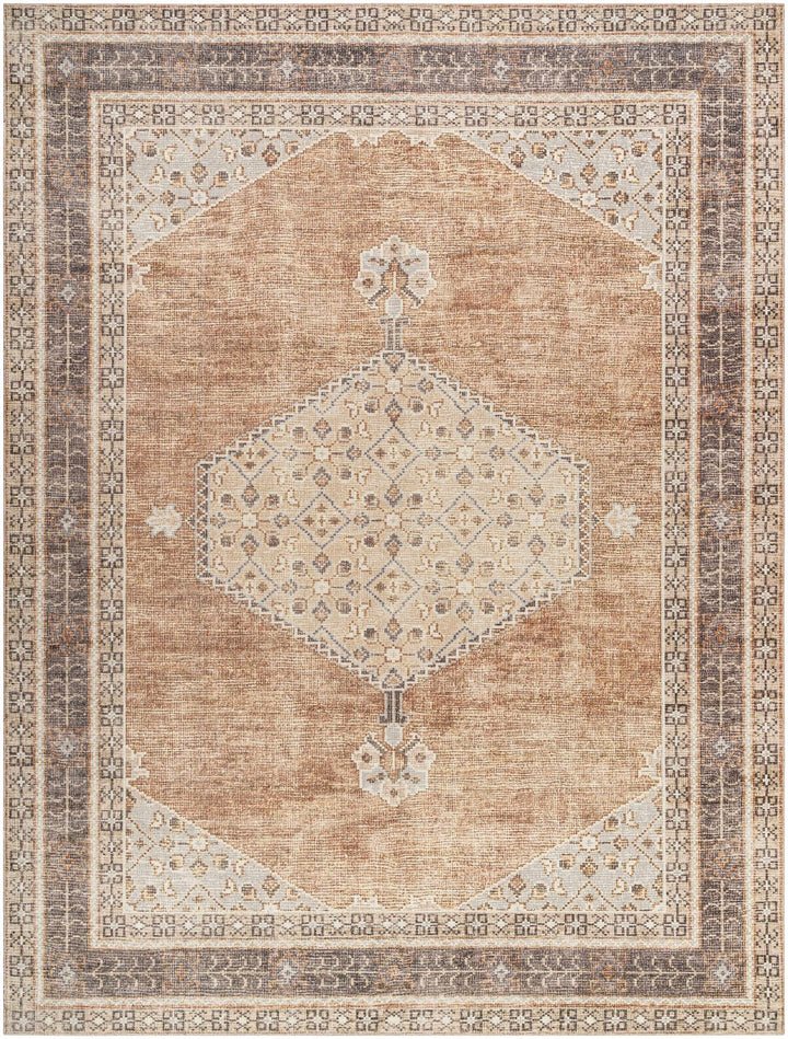 Haide Traditional Brown Machine Woven Rug - The Rug Decor
