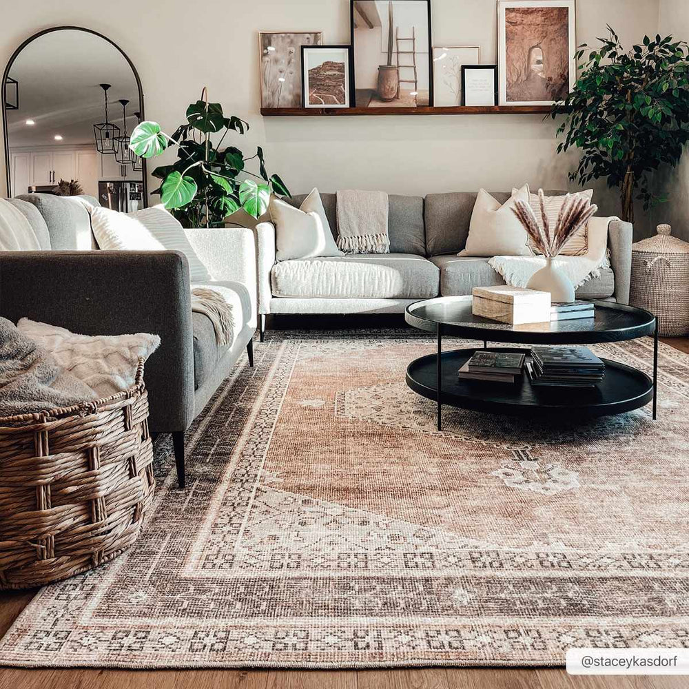 Haide Traditional Brown Machine Woven Rug - The Rug Decor
