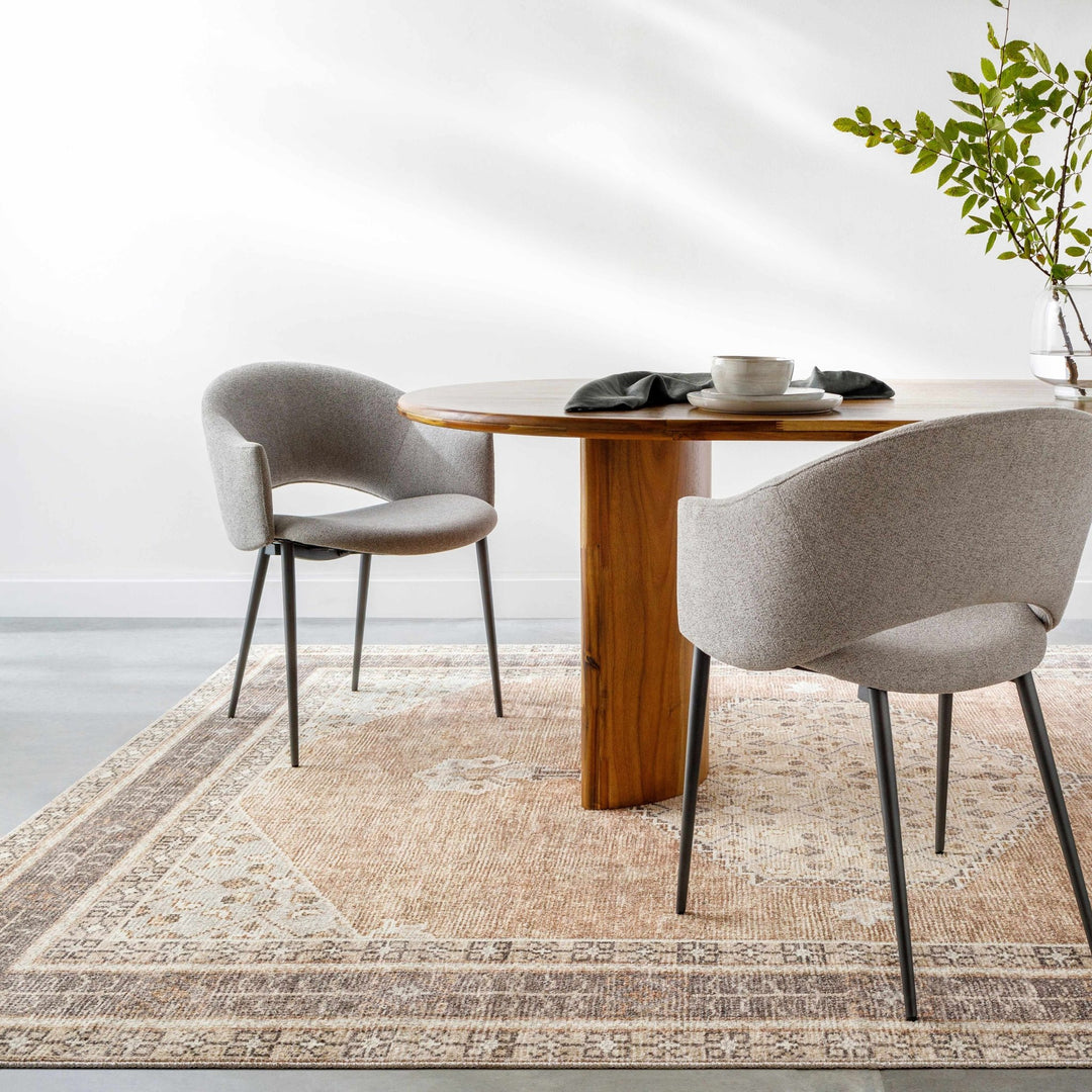 Haide Traditional Brown Machine Woven Rug - The Rug Decor