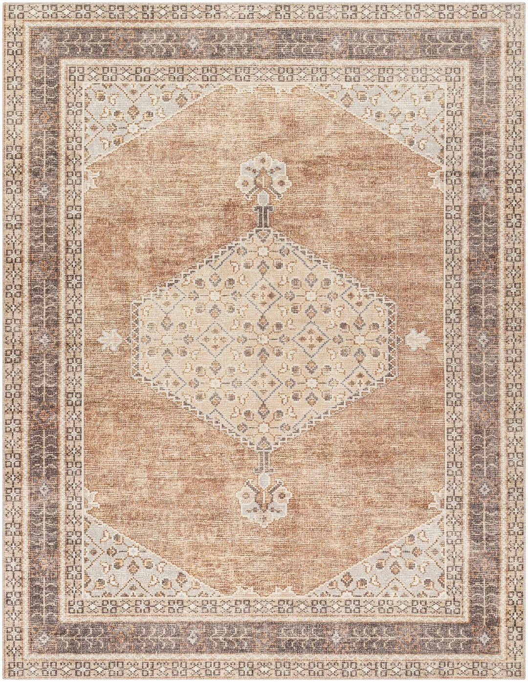 Haide Traditional Brown Machine Woven Rug - The Rug Decor