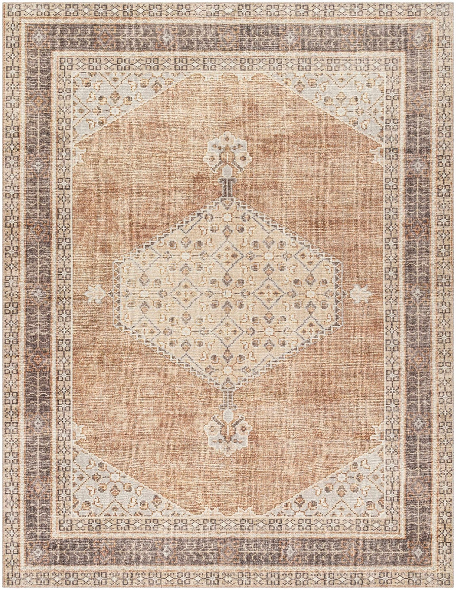 Haide Traditional Brown Machine Woven Rug - The Rug Decor