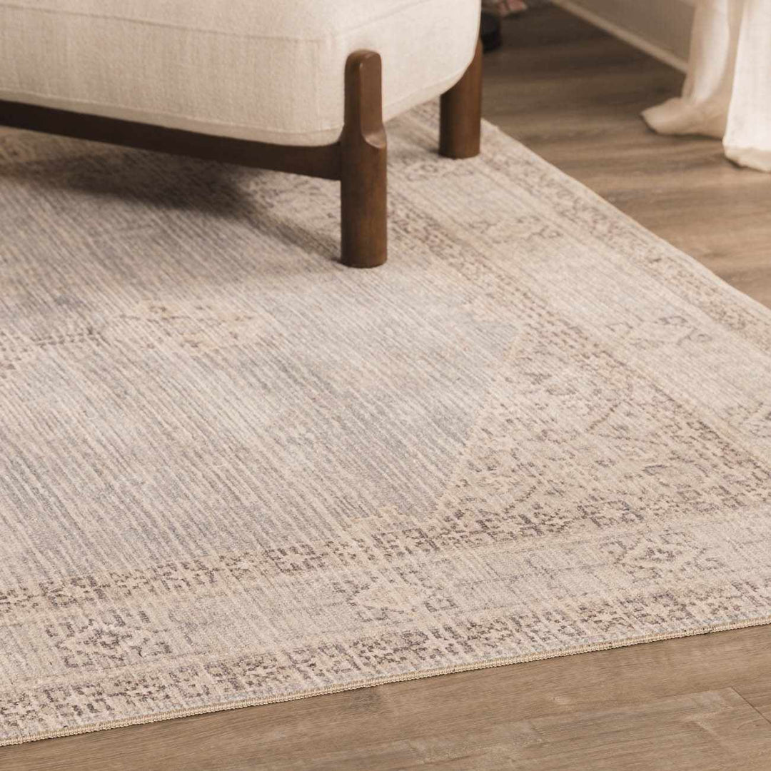 Haide Traditional Style Gray And Ivory Area Rug - The Rug Decor