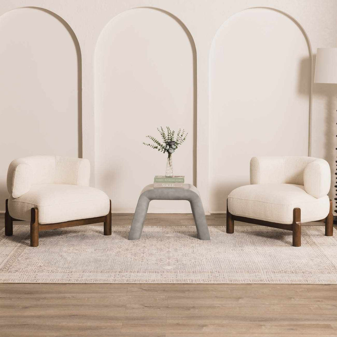 Haide Traditional Style Gray And Ivory Area Rug - The Rug Decor