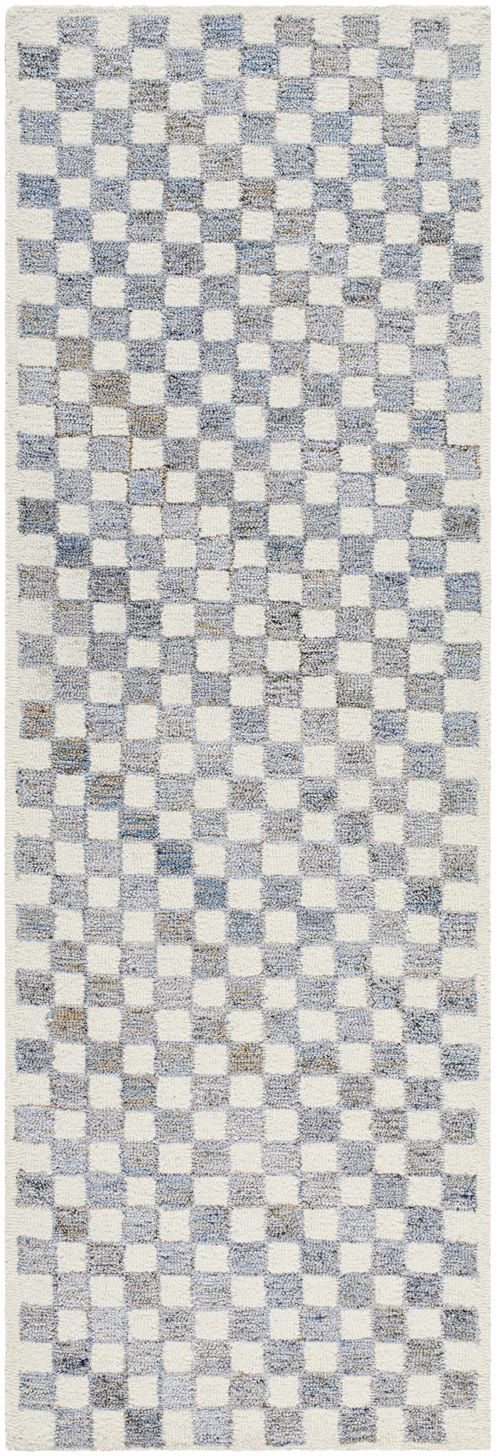 Halen Modern Gray And Ivory Checkered Rug - The Rug Decor