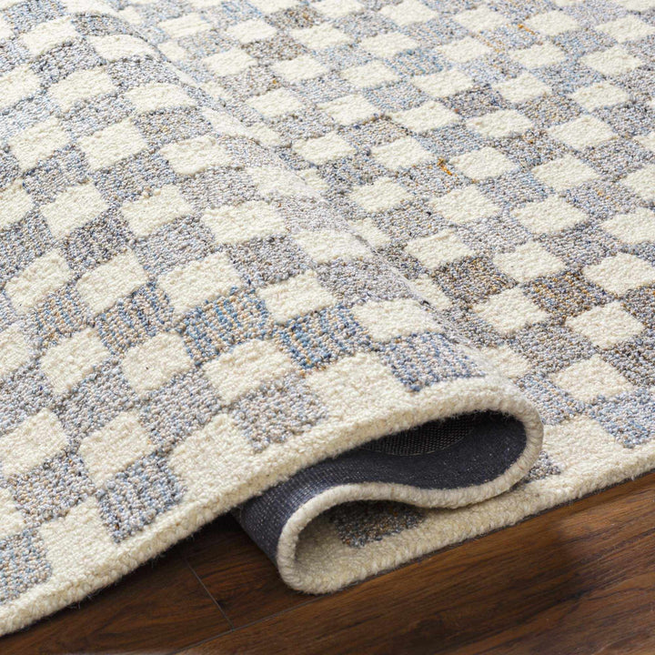 Halen Modern Gray And Ivory Checkered Rug - The Rug Decor