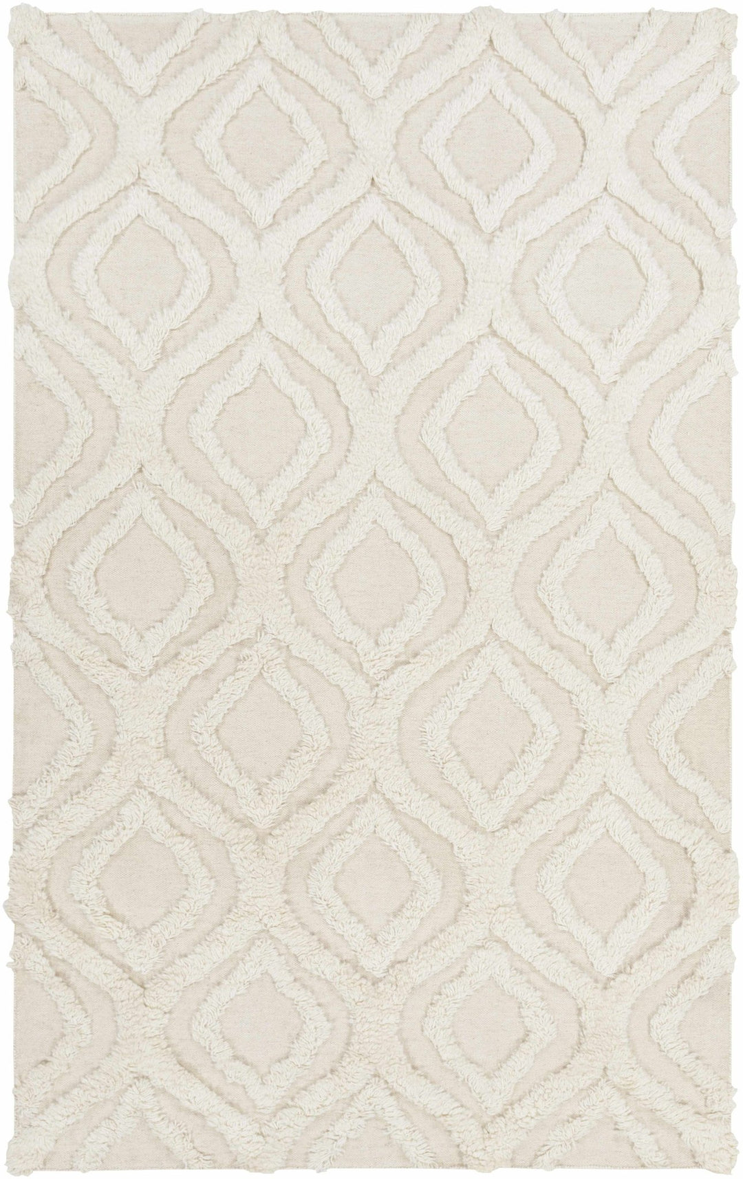 Halesite Ivory Modern Geometrical Design Hand Woven Area Rug - The Rug Decor