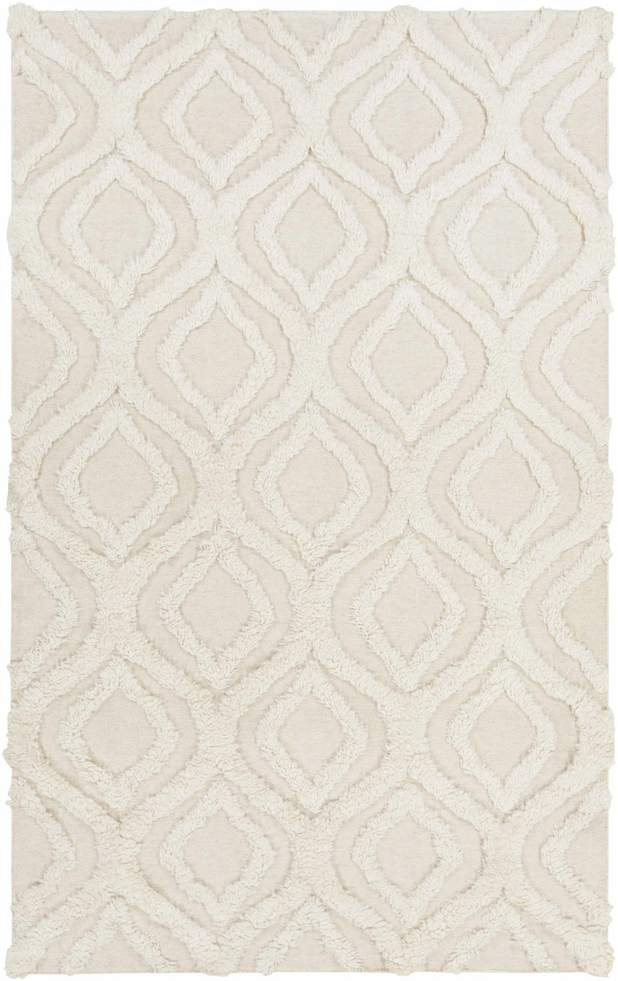 Halesite Ivory Modern Geometrical Design Hand Woven Area Rug - The Rug Decor