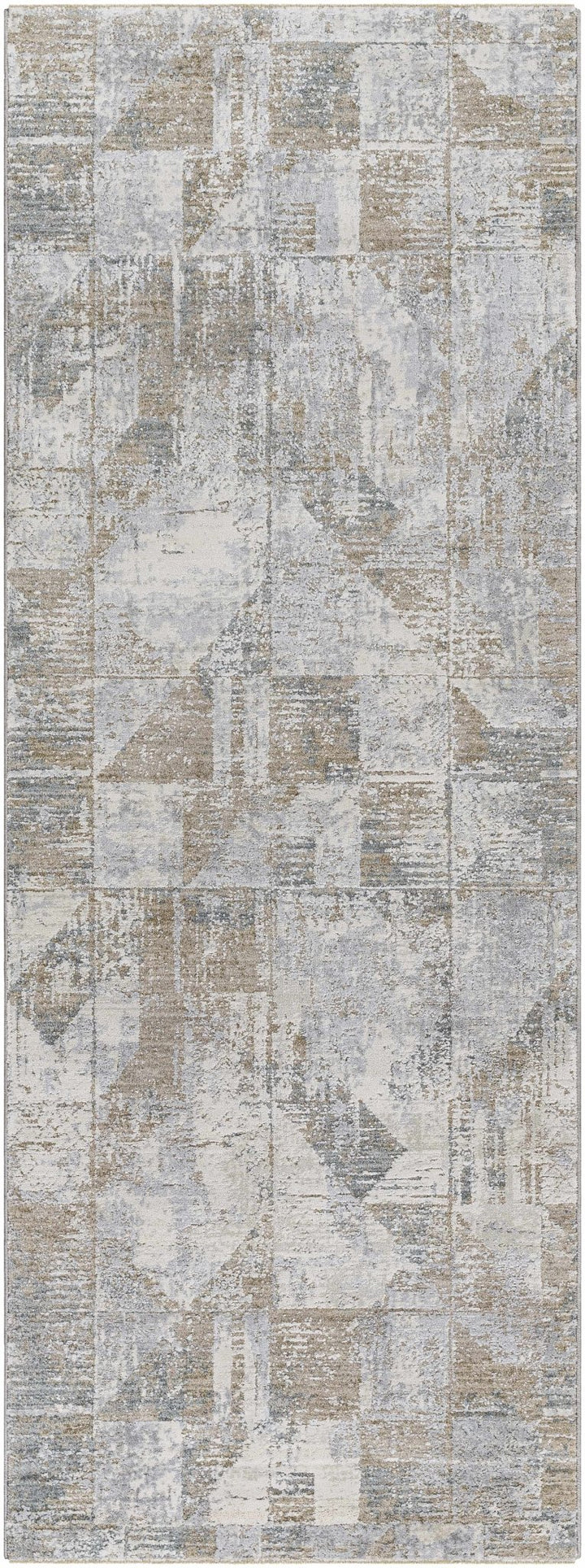 Halia Modern Geometric Design Brown And Gray Boutique Rug - The Rug Decor