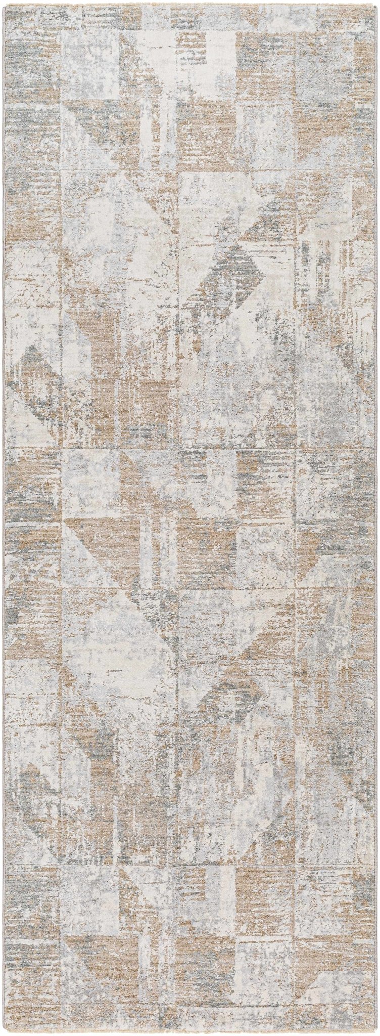Halia Modern Geometric Design Brown And Gray Boutique Rug - The Rug Decor