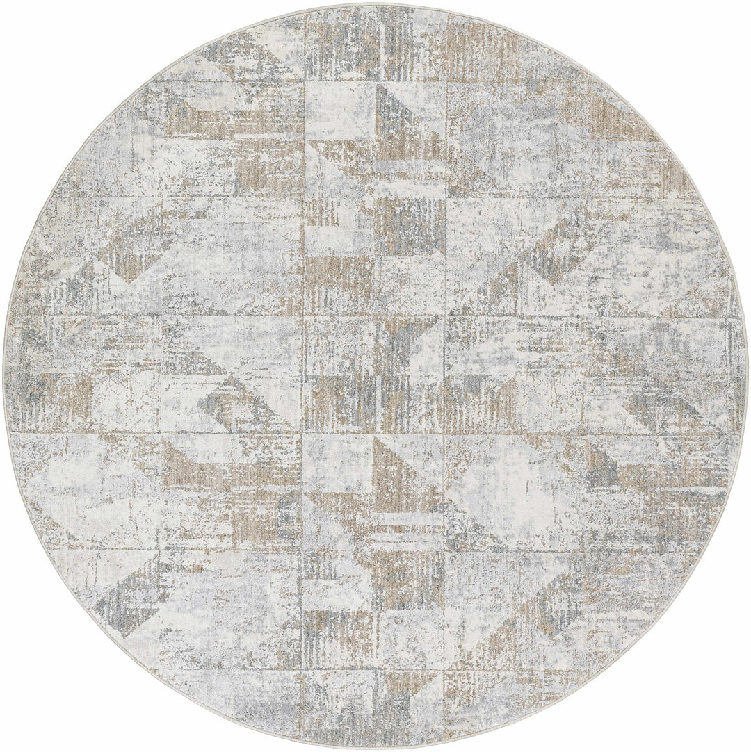 Halia Modern Geometric Design Brown And Gray Boutique Rug - The Rug Decor