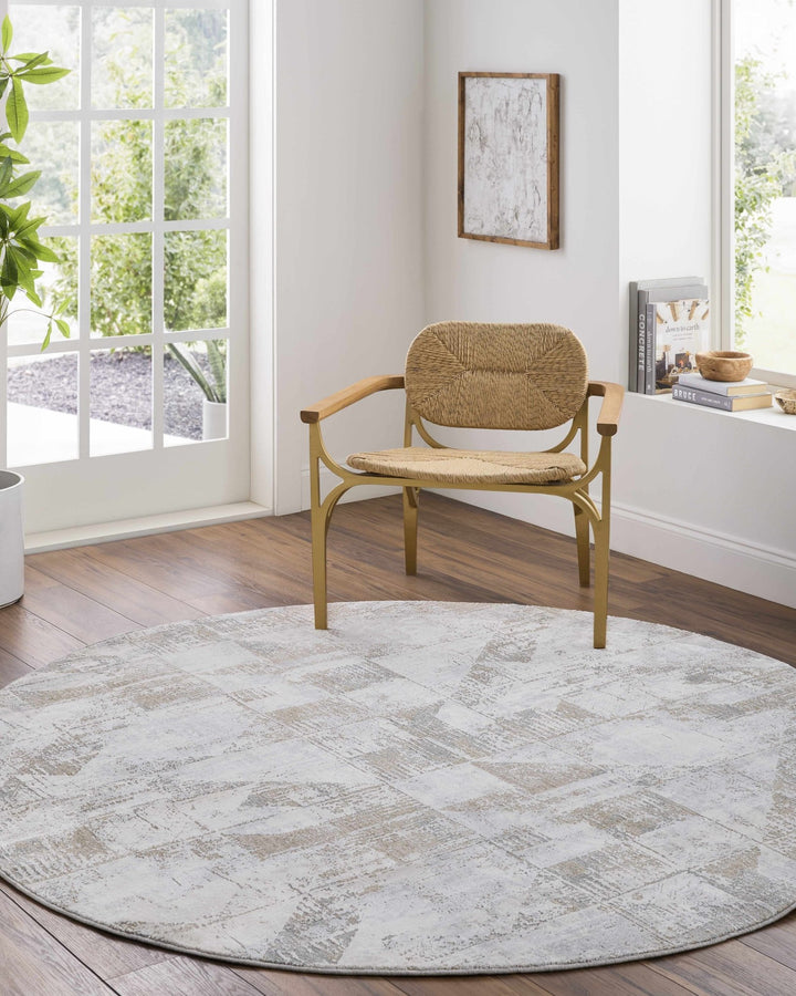 Halia Modern Geometric Design Brown And Gray Boutique Rug - The Rug Decor