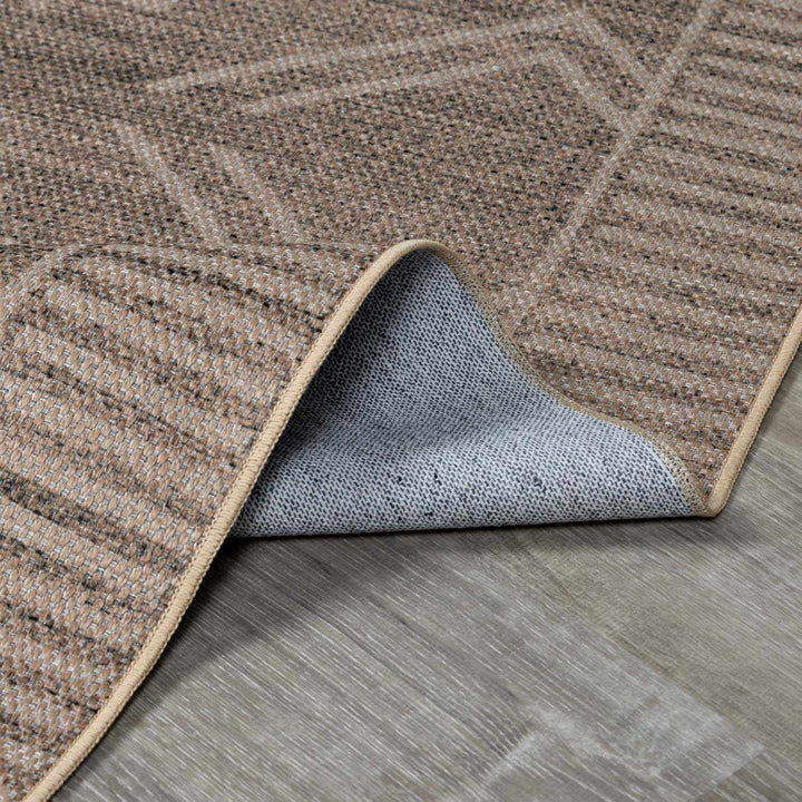 Halle Modern Tribal Design Tan Washable Area Rug - The Rug Decor