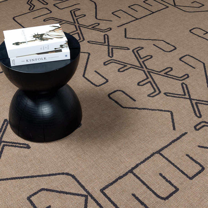 Hamid Traditional Geometric Design Tan And Taupe Washable Rug - The Rug Decor
