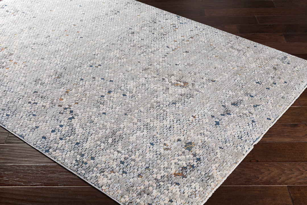 Hamler Gray And Blue Modern Abstract Design Area Rug