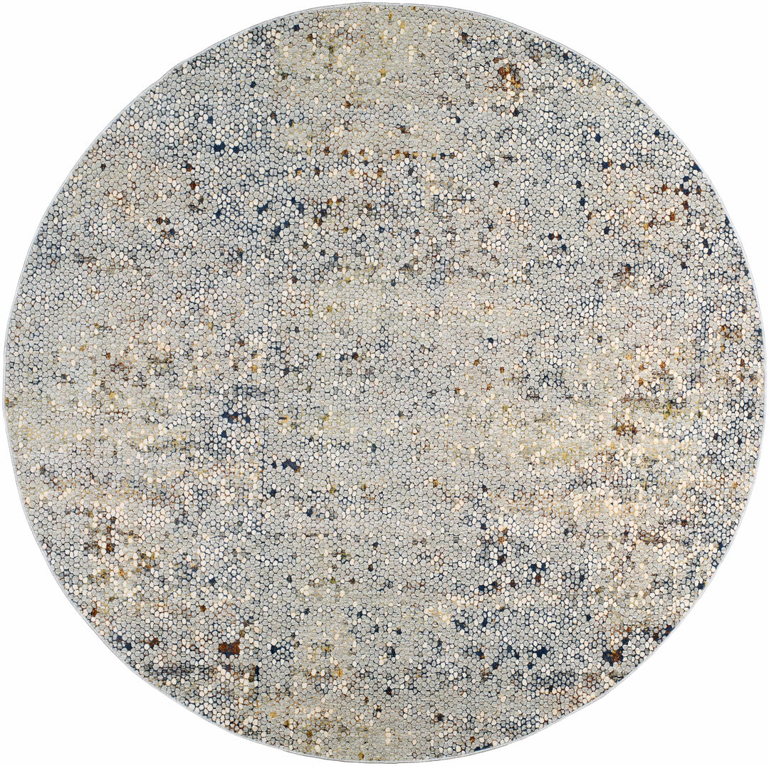 Hamler Gray And Blue Modern Abstract Design Area Rug