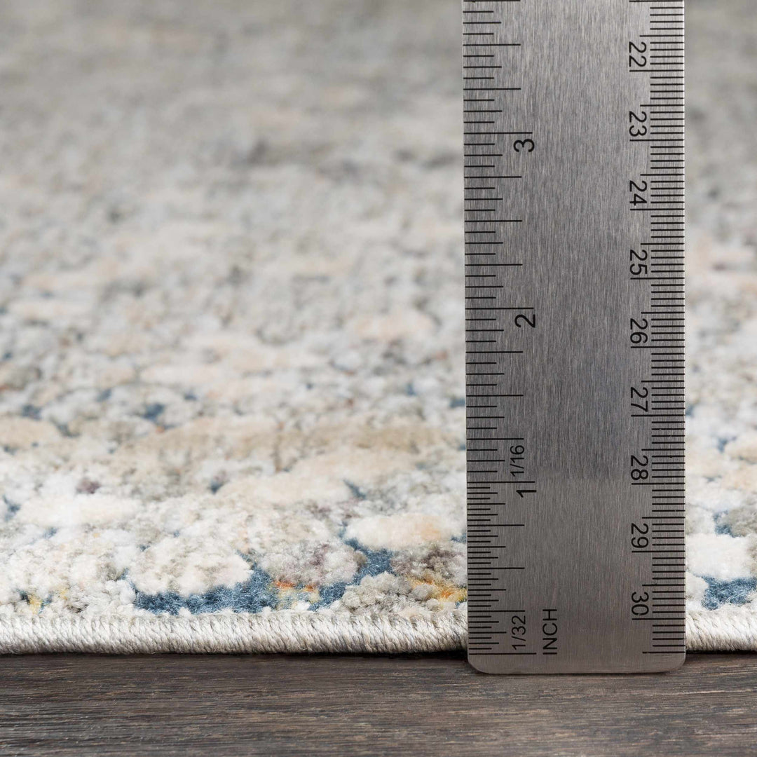 Hamler Gray And Blue Modern Abstract Design Area Rug