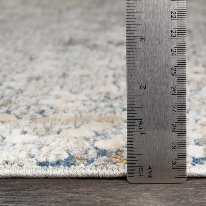 Hamler Gray And Blue Modern Abstract Design Area Rug