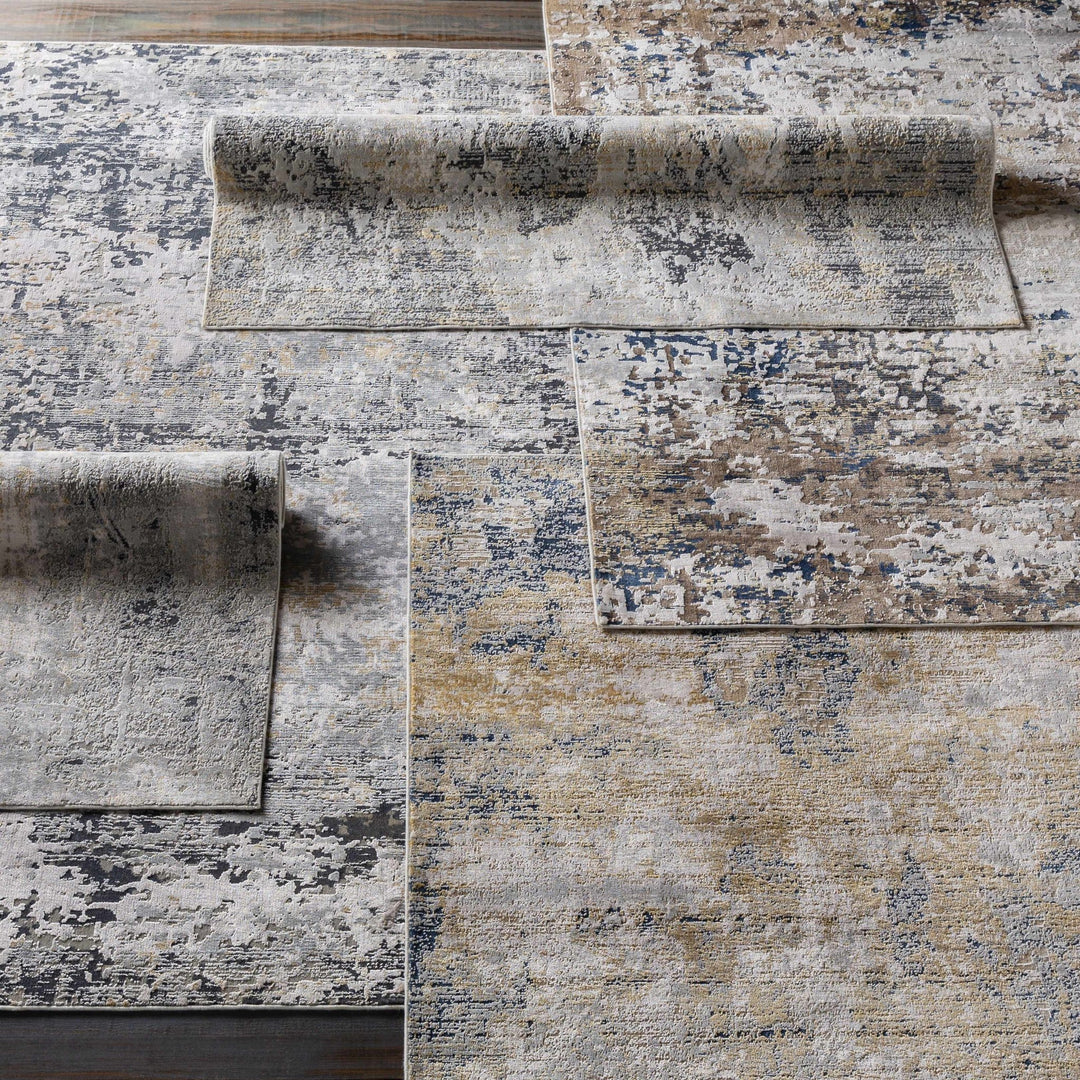 Hamlet Modern Style Beige And Blue Area Rug - The Rug Decor