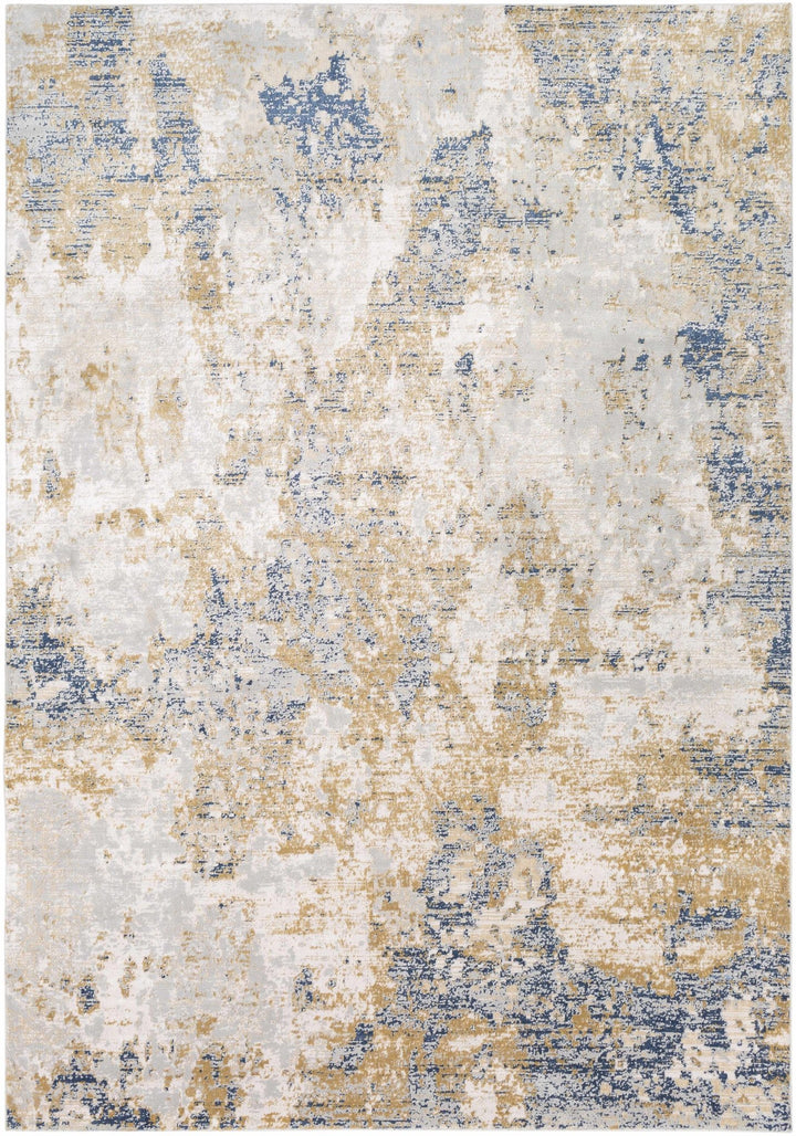 Hamlet Modern Style Beige And Blue Area Rug - The Rug Decor
