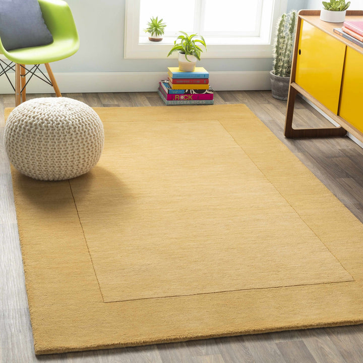 Hampden Camel Modern Style Hand Loom Wool Area Rug - The Rug Decor