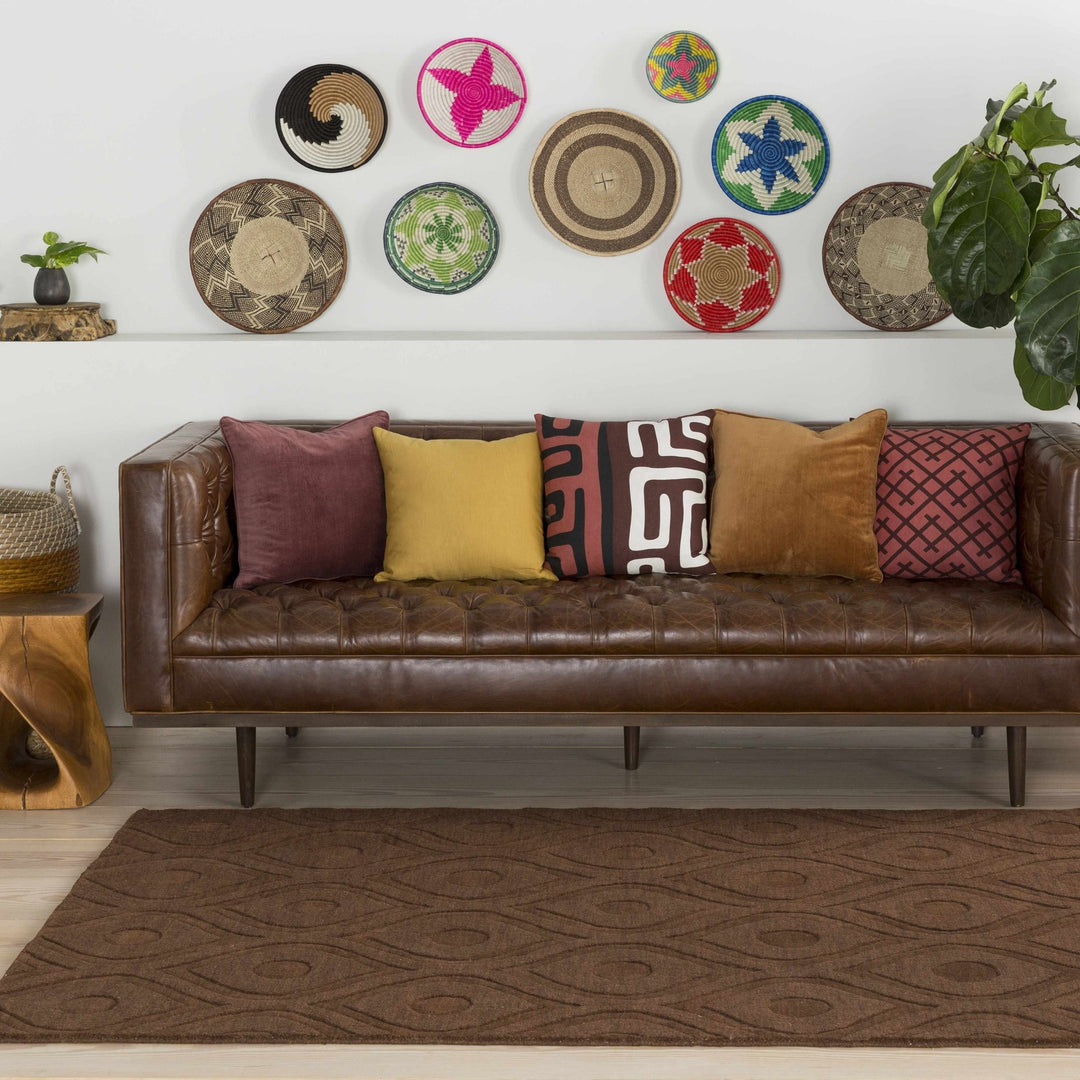 Hamptonville Contemporary Brown Rug - The Rug Decor