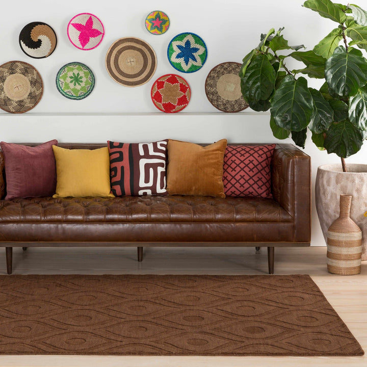 Hamptonville Contemporary Brown Rug - The Rug Decor