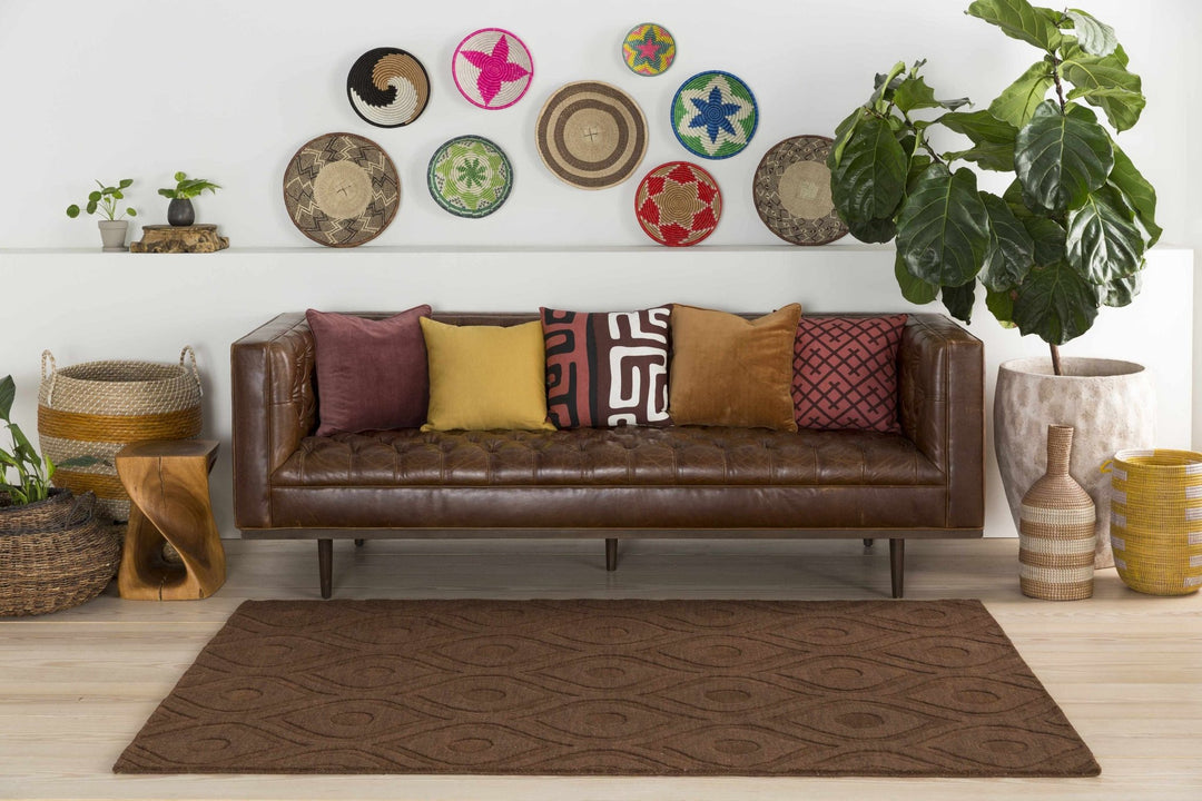 Hamptonville Contemporary Brown Rug - The Rug Decor