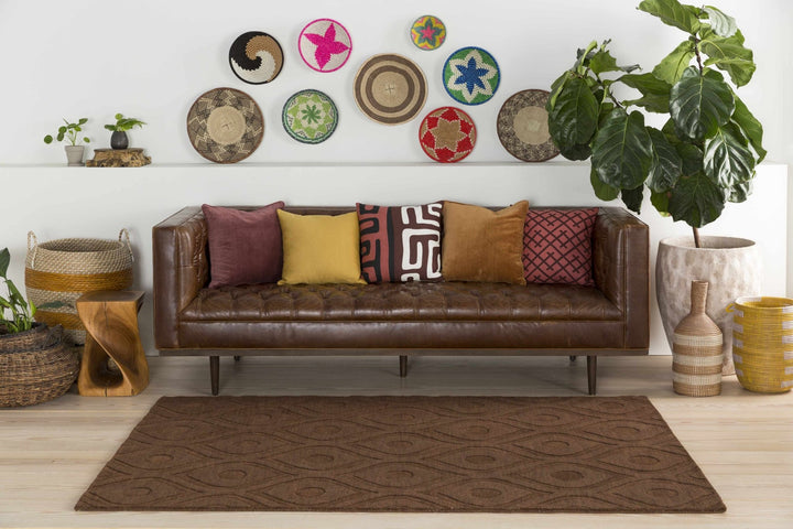Hamptonville Contemporary Brown Rug - The Rug Decor